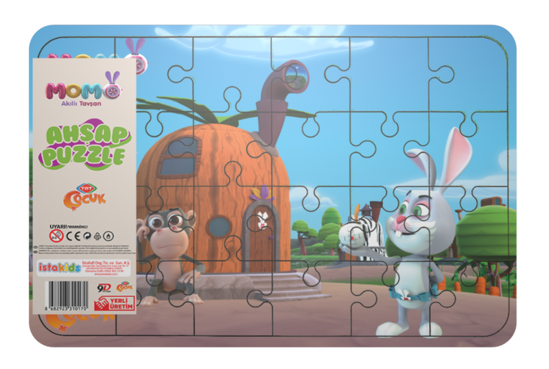 Akıllı Tavşan Momo Ahşap Puzzle Model 2 - 1