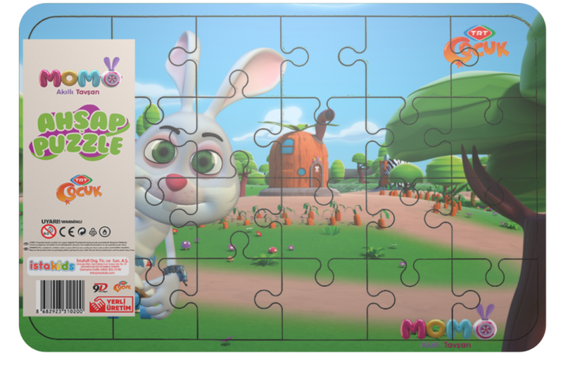 Akıllı Tavşan Momo Ahşap Puzzle Model 5 - 1