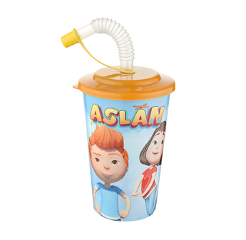 Aslan Lid Bottle with Straw - Tuffex