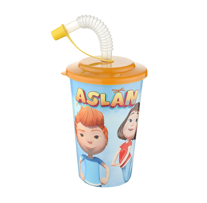 Aslan Lid Bottle with Straw - 1