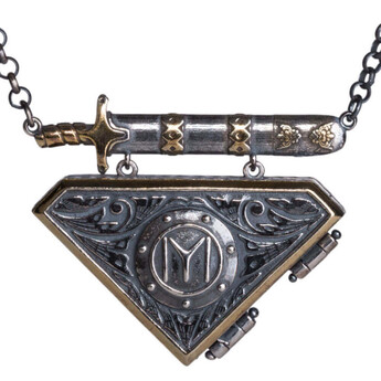 Dirilis Ertugrul Double Sided Silver Amulet Necklace - Anı Yüzük