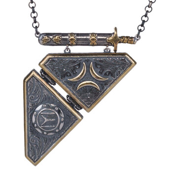 Dirilis Ertugrul Double Sided Silver Amulet Necklace - 3