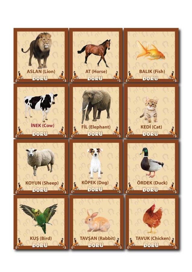 Doru Wooden Memory Cards Animals - 2