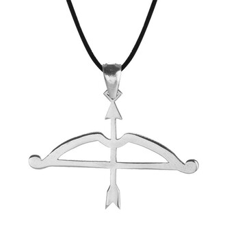  Kemankes Tozkoparan Arrow Bow Horizontal Cut Arrowhead Silver Necklace - 3