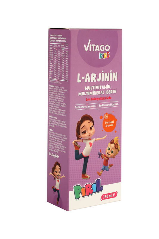 Vitago Kids L-Arjinin Multivitamin Şurup (Pırıl) 150ml - 3