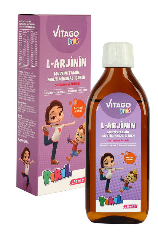 Vitago Kids L-Arjinin Multivitamin Şurup (Pırıl) 150ml - 2