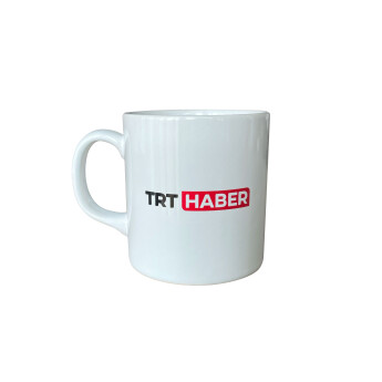 TRT Haber Logolu Beyaz Kupa - Rakle