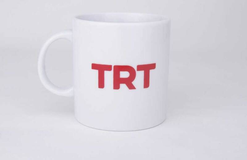 TRT Logolu Beyaz Kupa Bardak - 1