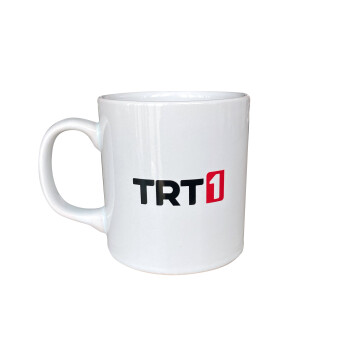 TRT1 Logolu Beyaz Kupa - Rakle